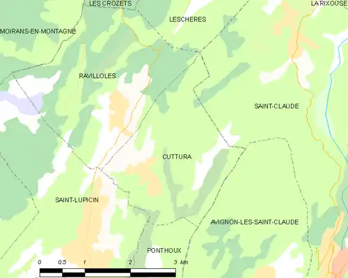 Detailkaart van de gemeente