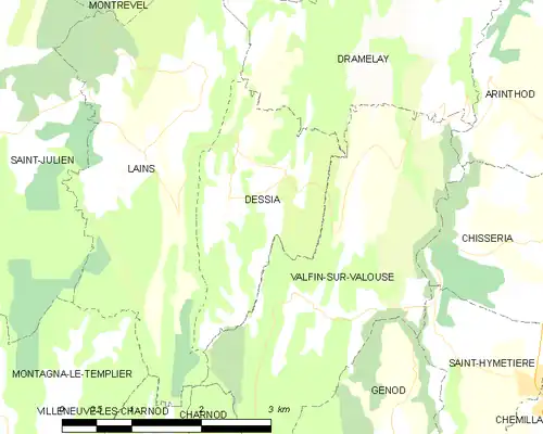 Detailkaart van de gemeente