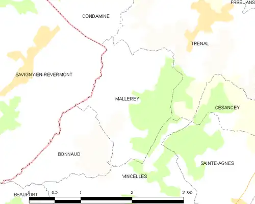 Detailkaart van de gemeente