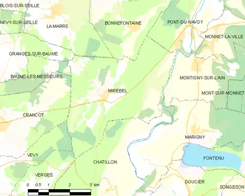 Detailkaart van de gemeente