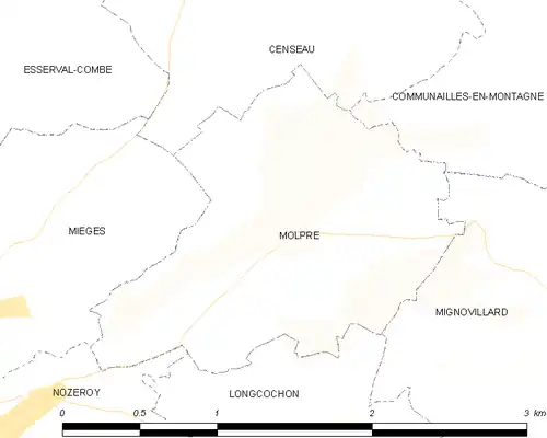 Detailkaart van de gemeente