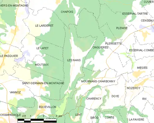 Detailkaart van de gemeente