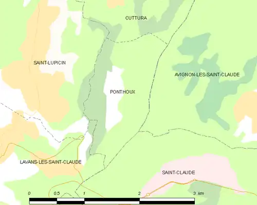 Detailkaart van de gemeente