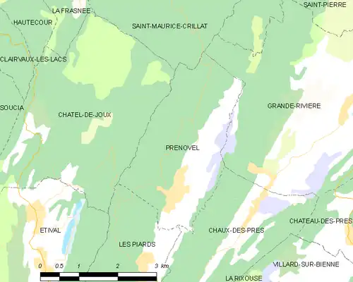 Detailkaart van de gemeente