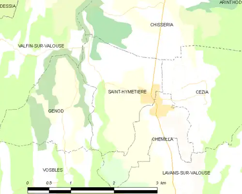 Detailkaart van de gemeente