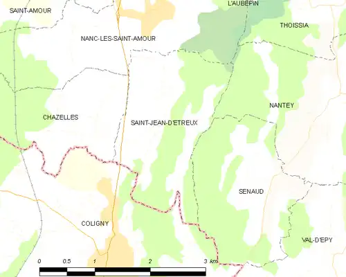 Detailkaart van de gemeente