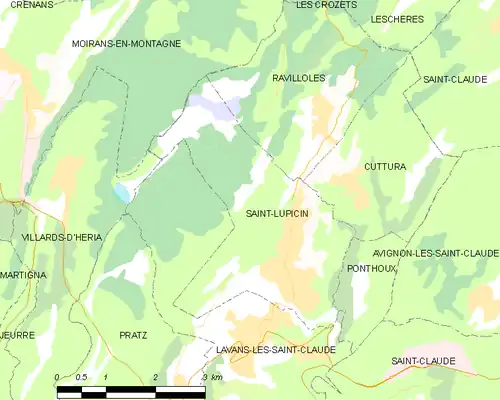 Detailkaart van de gemeente