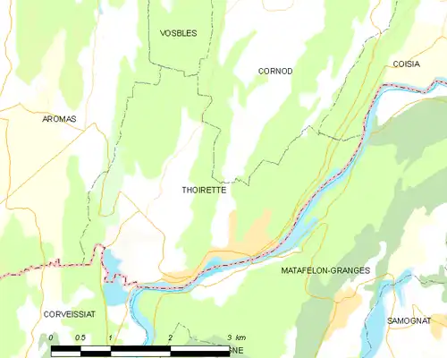Detailkaart van de gemeente