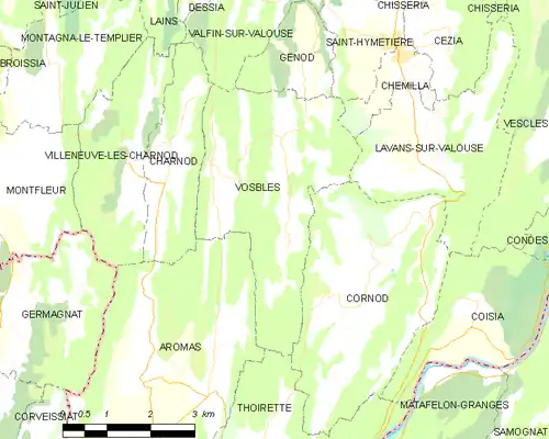 Detailkaart van de gemeente