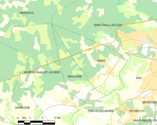 Detailkaart van de gemeente