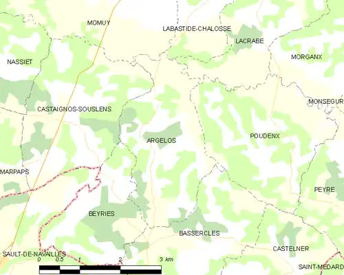 Detailkaart van de gemeente