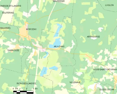 Detailkaart van de gemeente