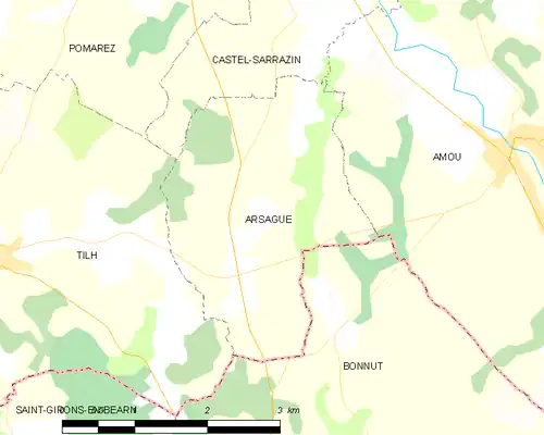 Detailkaart van de gemeente