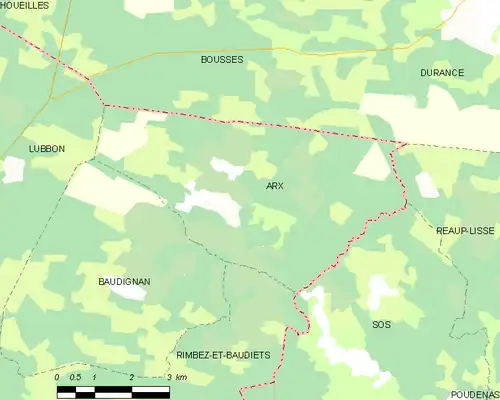 Detailkaart van de gemeente