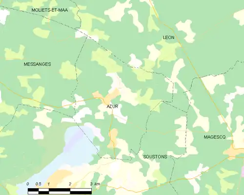 Detailkaart van de gemeente