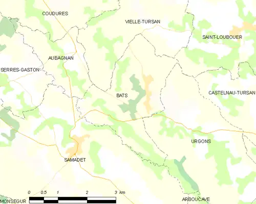 Detailkaart van de gemeente