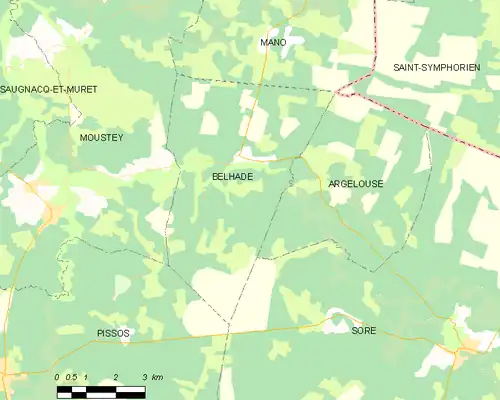 Detailkaart van de gemeente