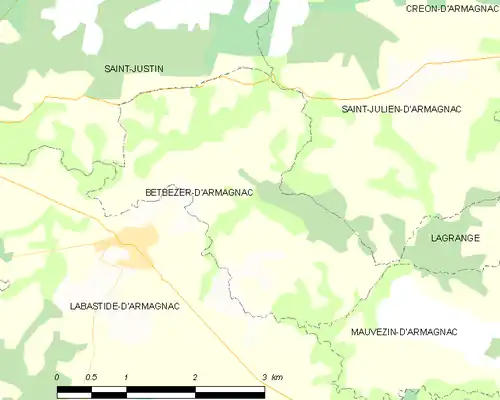 Detailkaart van de gemeente