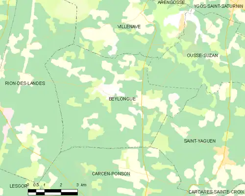 Detailkaart van de gemeente