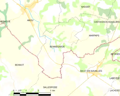 Detailkaart van de gemeente