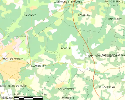 Detailkaart van de gemeente