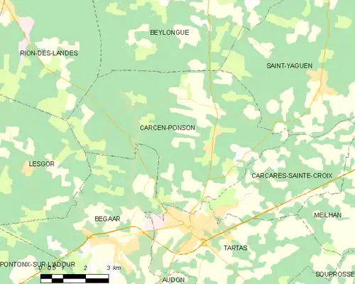 Detailkaart van de gemeente