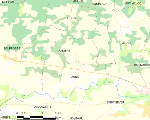 Detailkaart van de gemeente