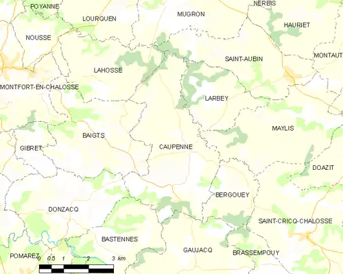 Detailkaart van de gemeente