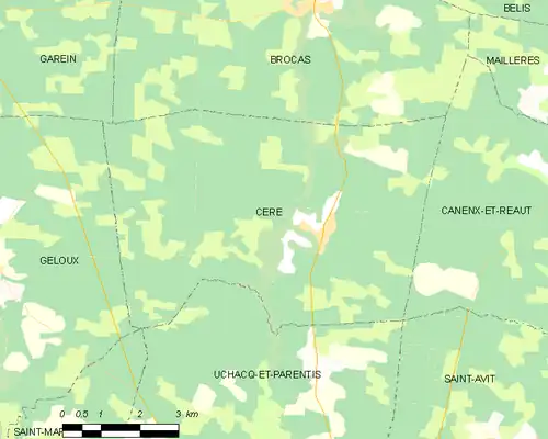 Detailkaart van de gemeente