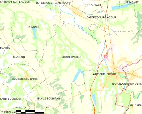 Detailkaart van de gemeente