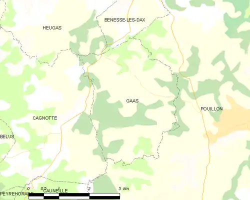 Detailkaart van de gemeente