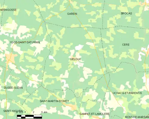 Detailkaart van de gemeente