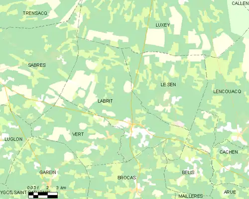 Detailkaart van de gemeente