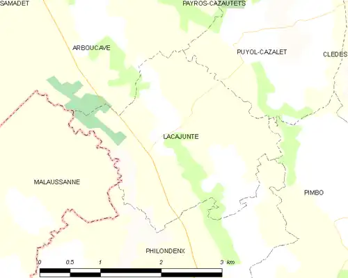 Detailkaart van de gemeente