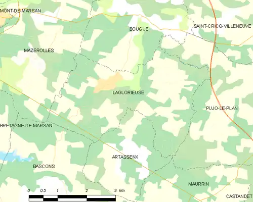 Detailkaart van de gemeente