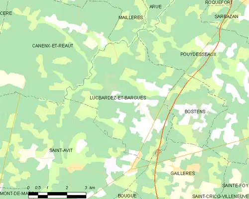 Detailkaart van de gemeente