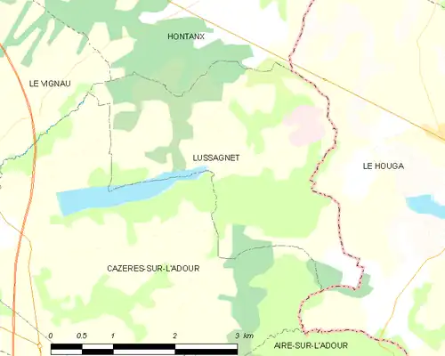 Detailkaart van de gemeente