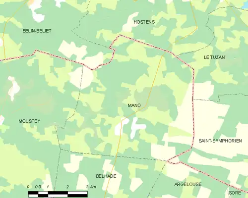 Detailkaart van de gemeente