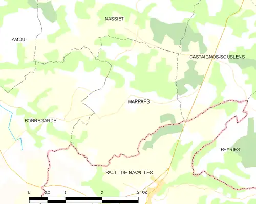 Detailkaart van de gemeente