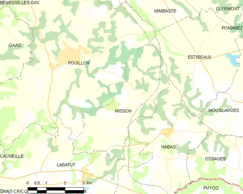 Detailkaart van de gemeente