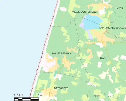 Detailkaart van de gemeente