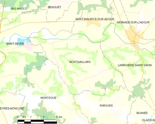 Detailkaart van de gemeente