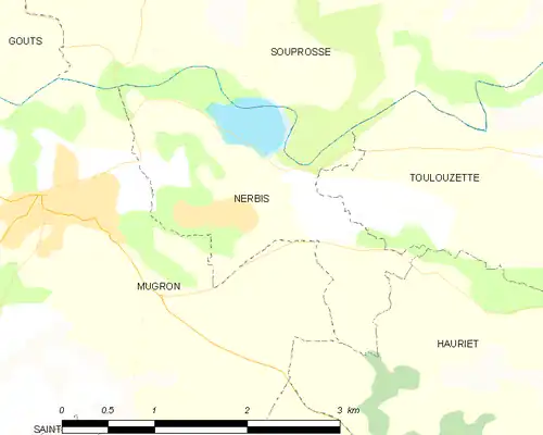 Detailkaart van de gemeente