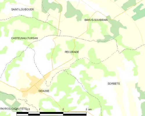 Detailkaart van de gemeente