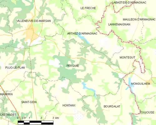 Detailkaart van de gemeente