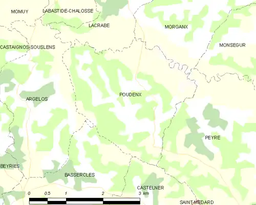 Detailkaart van de gemeente