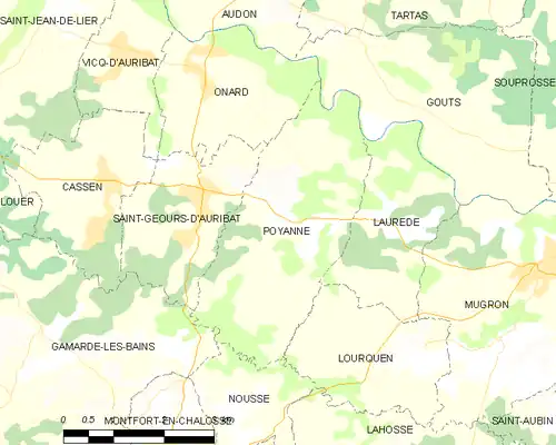 Detailkaart van de gemeente