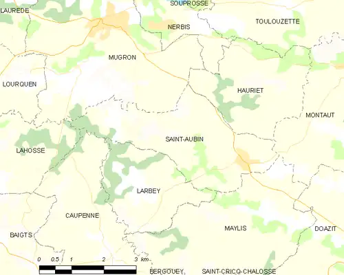 Detailkaart van de gemeente