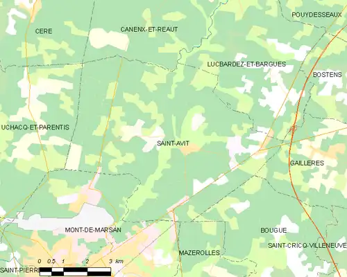 Detailkaart van de gemeente