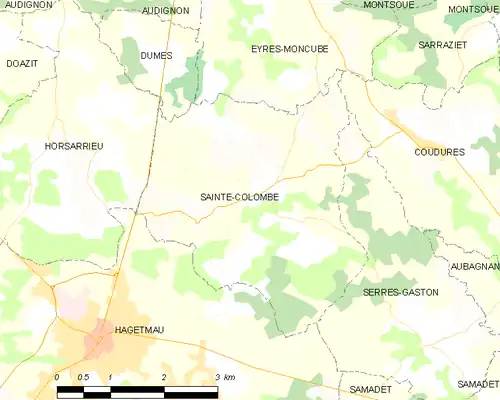 Detailkaart van de gemeente